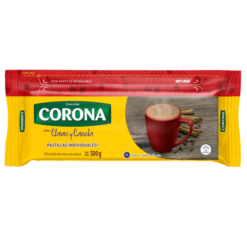 Chocolate corona con clavo y canela